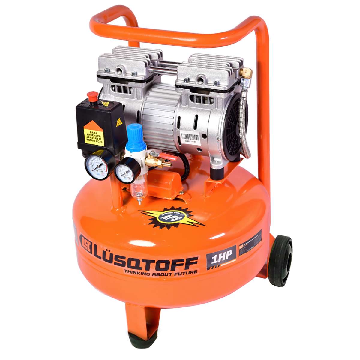 Compresor De Aire Lustoff LC-O122 1HP 115PSI 24 Litros